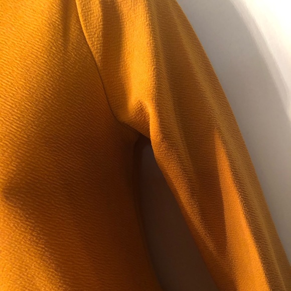 Woman’s fall mustard yellow Mock neck long sleeve shein dress - Picture 8 of 13